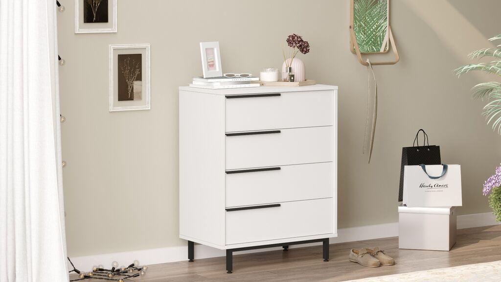 Комода Hanah Home 74,8x95,1x44,5 см бела