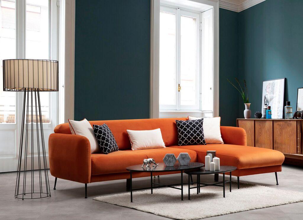 Аголна гарнитура Atelier del Sofa Sevilla 98x85x270cm портокалова