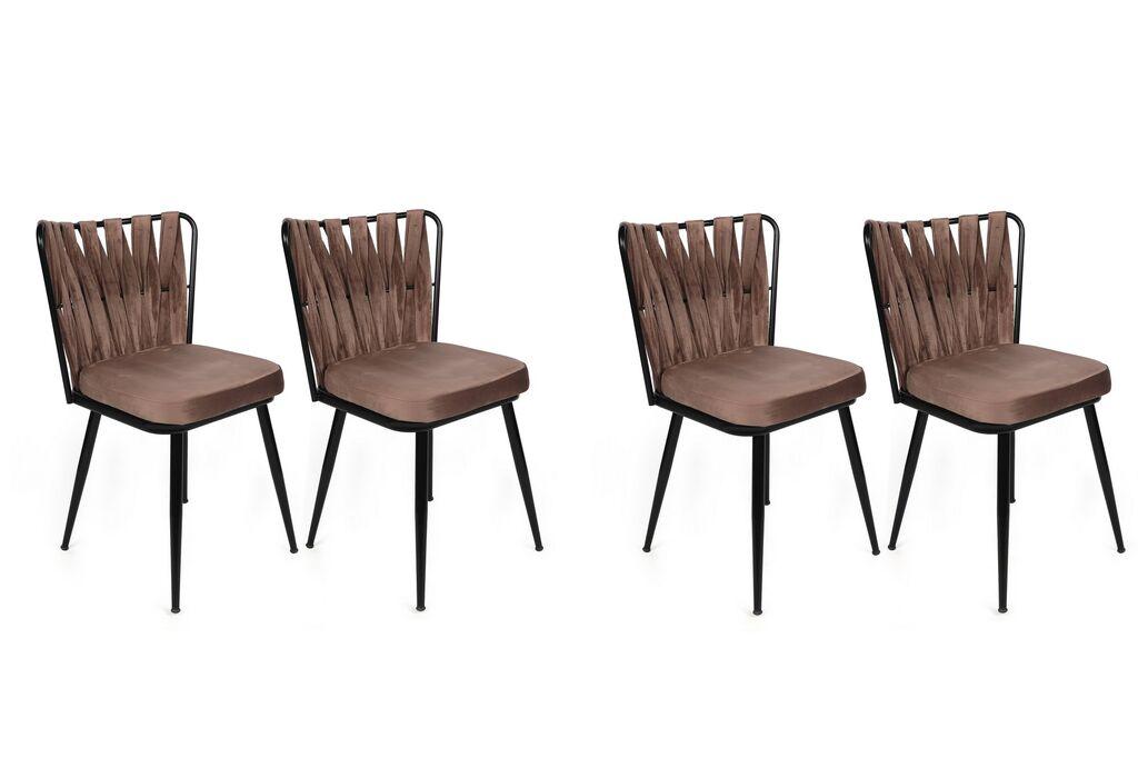 Hanah Home Kusakli 233 V4 Столици, кафеави