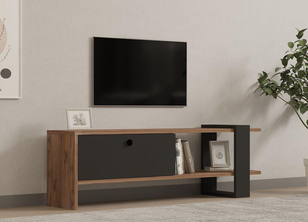 Полица за телевизор Hanah Home This, кафеаво-темно сива