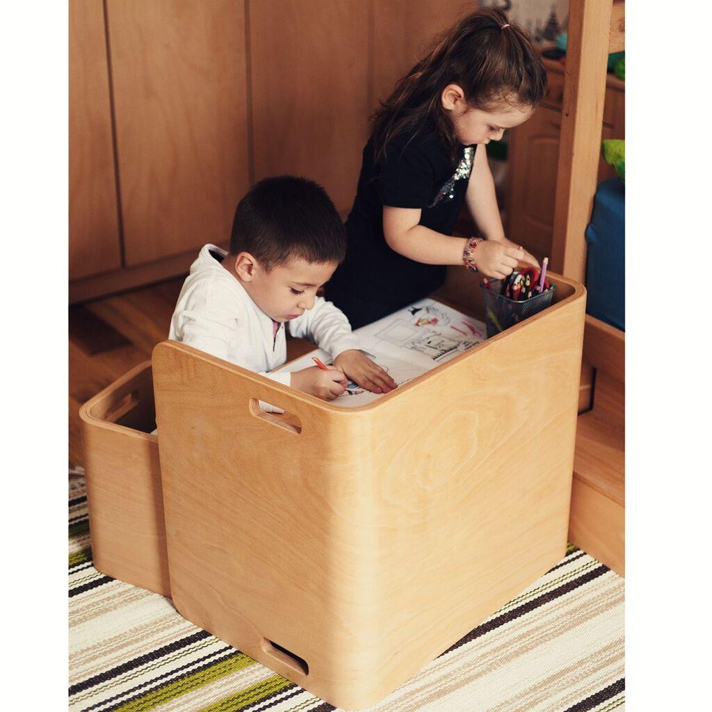 Hanah Home Комплет детска маса и 2 столчиња, беж