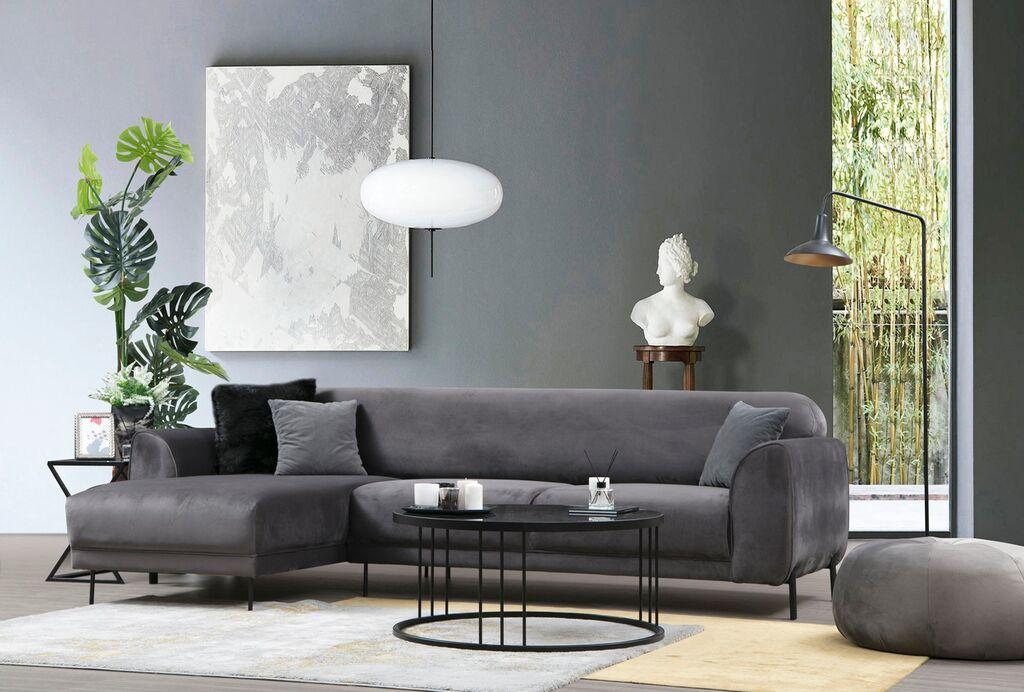 Аголна софа Atelier del 96x85x287 см Антрацит