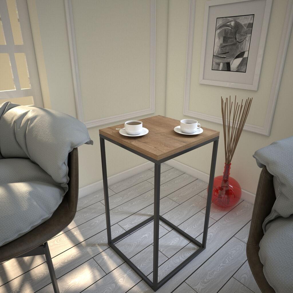 Помошна масичка Hanah Home, чисто кавкаска, црно-кафеава
