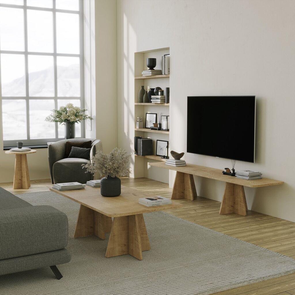 Маса Hanah Home Club со боја на печурки 180x40x42 см даб
