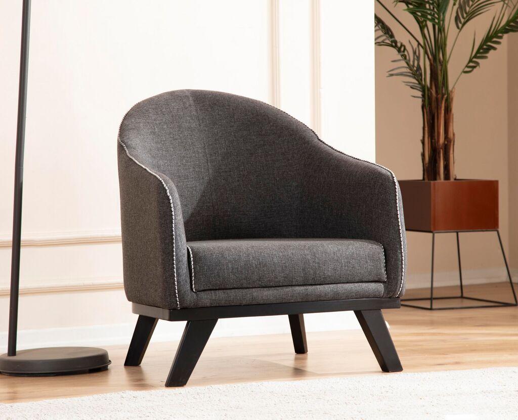 Фотелја Atelier del Sofa Leon 90x82x75cm Антрацит