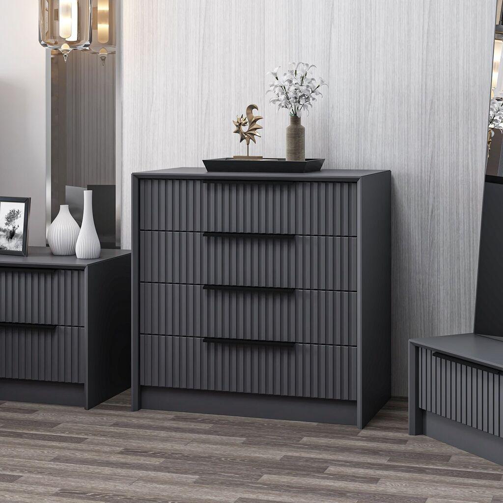 Комода Hanah Home Kale Luxe 45x77x72 см Антрацит