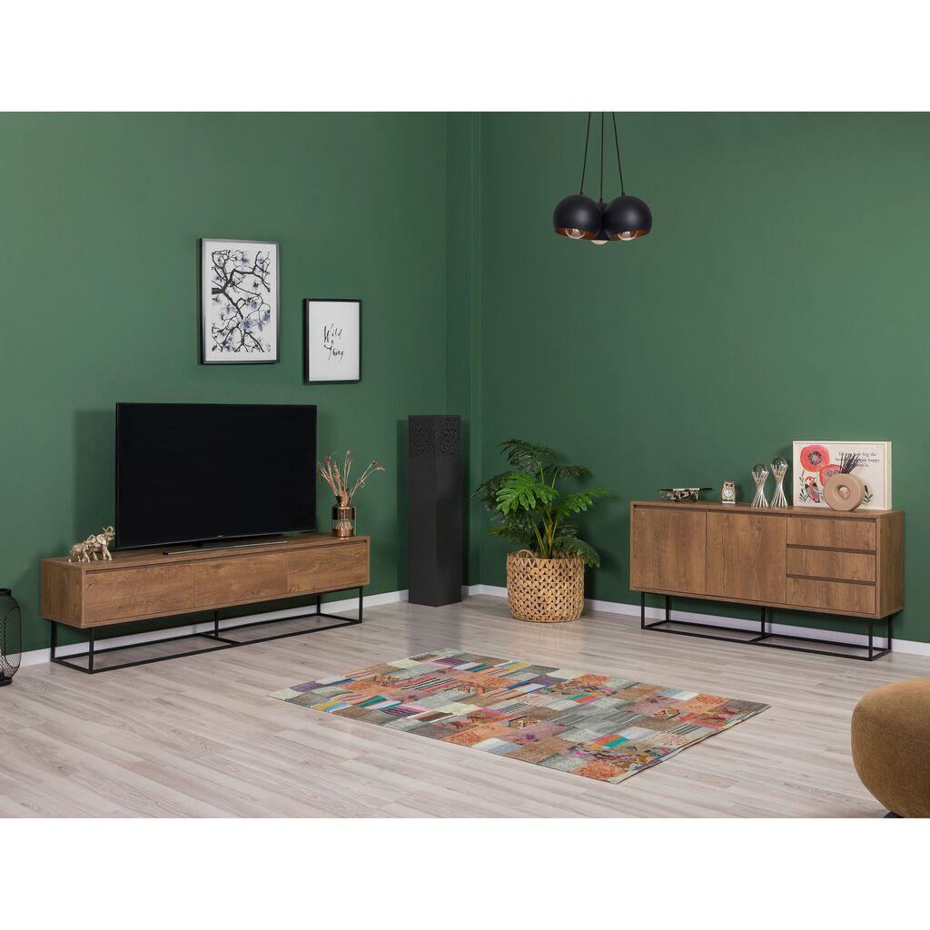 Hanah Home Set ТВ комода и клуб маса од орев