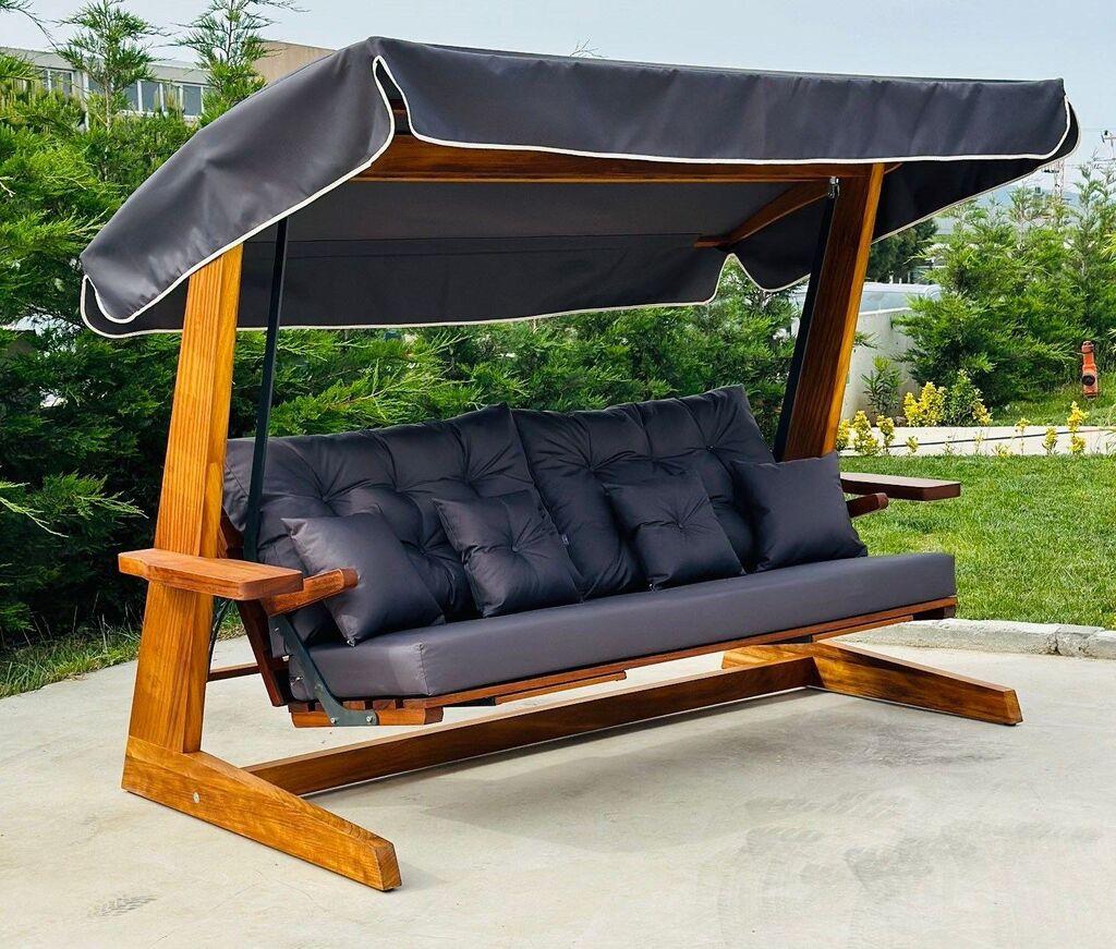 Лулашка за градина Hanah Home Luna Deluxe 2600 200x200x70cm Беж-Антрацит