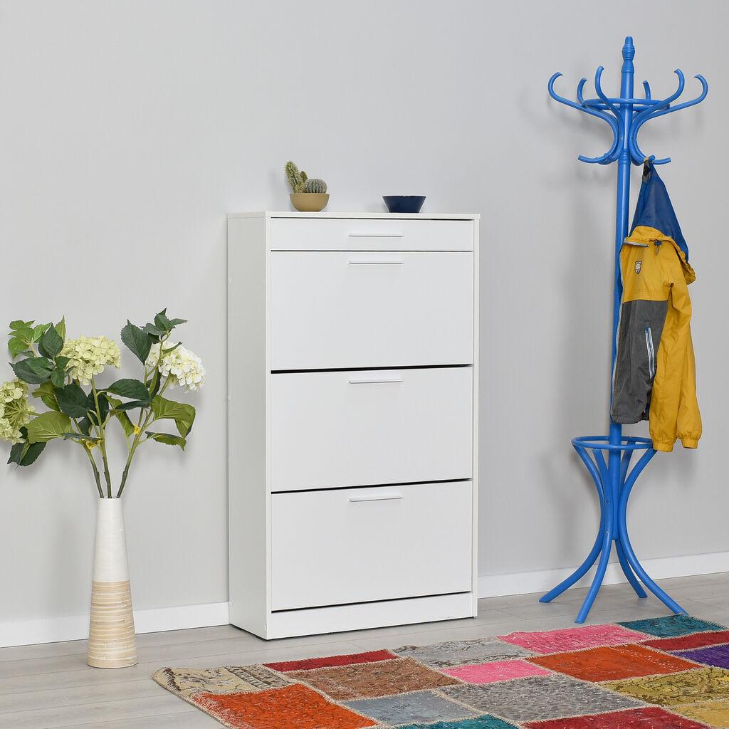Полица за чевли Hanah Home 75x128x29 см бела