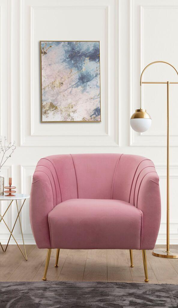 Фотелја Atelier del Sofa Istiridye 85x80x85cm Розова