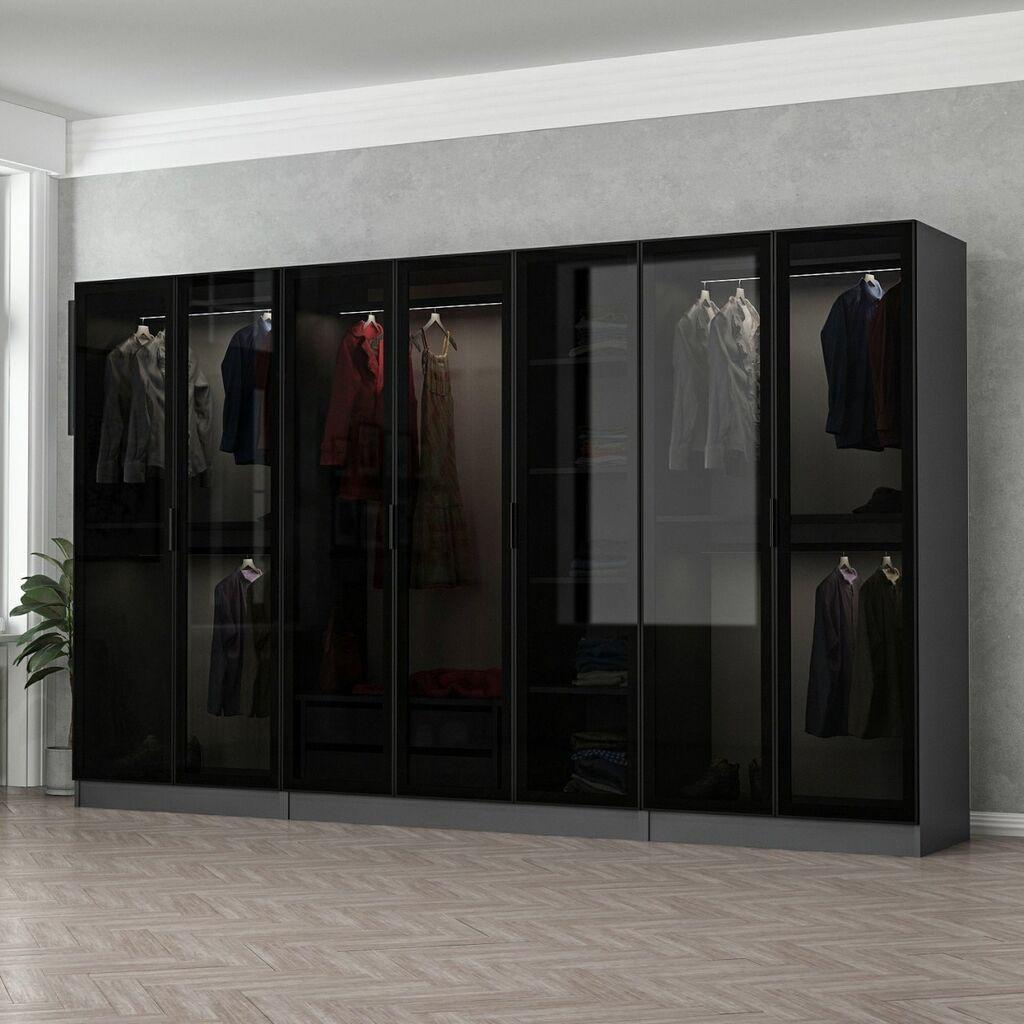 Гардеробер Hanah Home Kale 6655, 315x190x52 см, црна