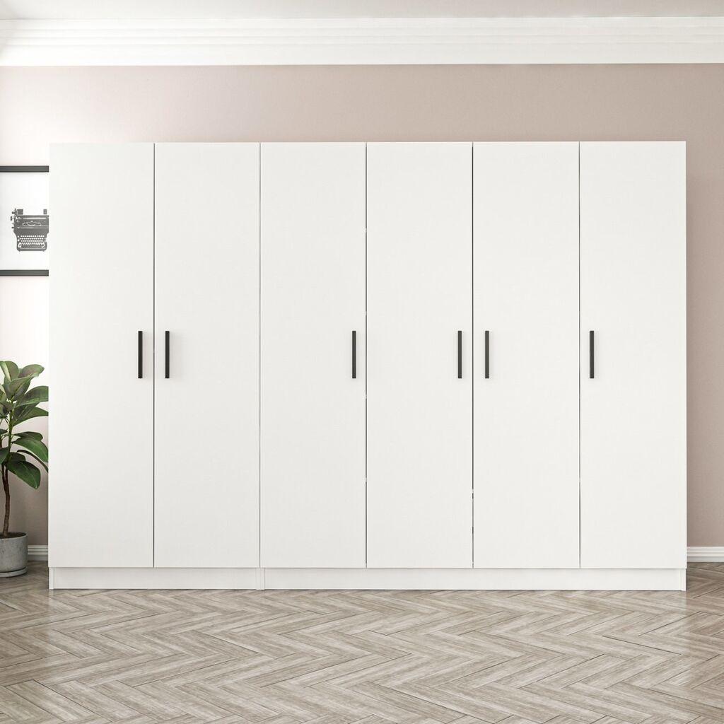 Гардеробер Hanah Home Кејл 270x190x52 см Бела