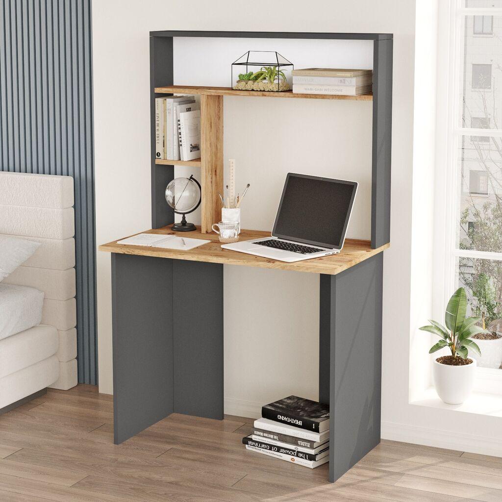 Биро Hanah Home 90x148.6x51.6 см, беж-антрацит