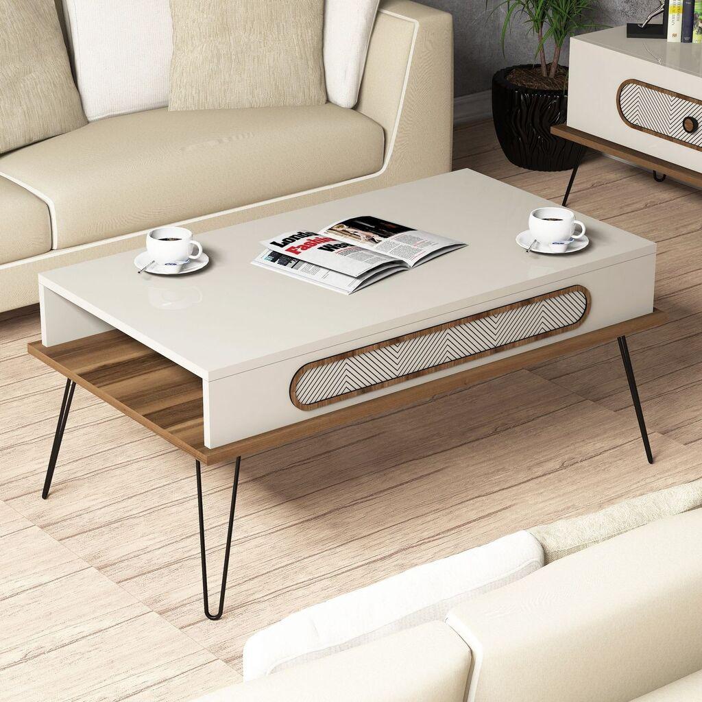 Маса Hanah Home Club Ekol 105x45.8x56cm Крем