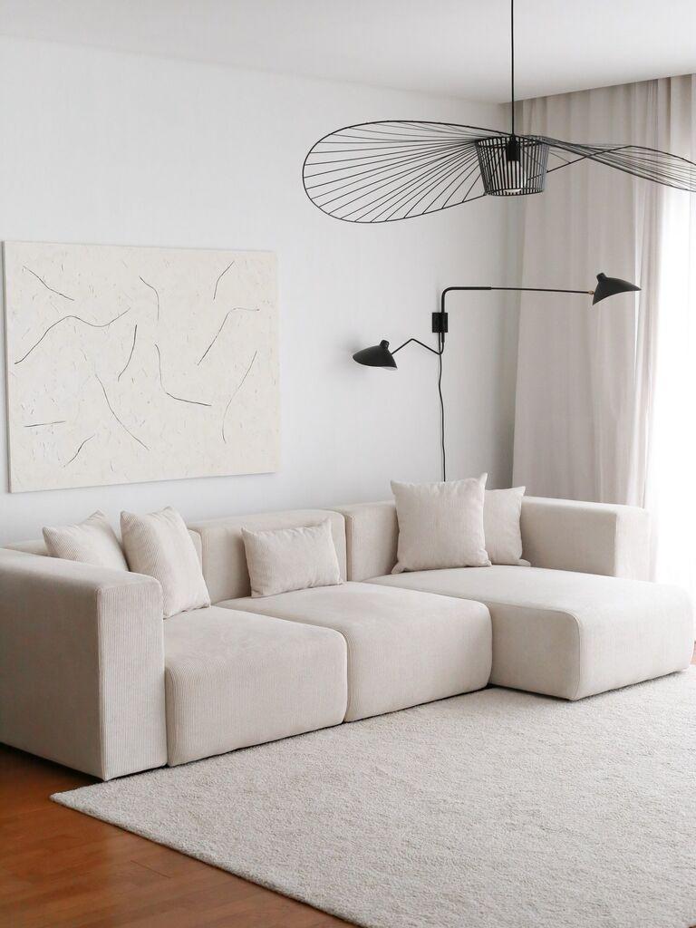 Atelier del Sofa Аголна Гарнитура Yolo 305x89x154cm, Бела