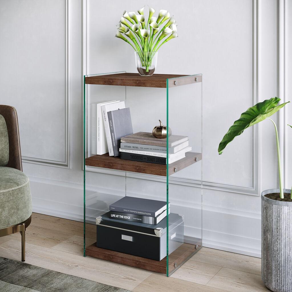 Полица за книги Hanah Home R300 40x80x35cm, кафеава