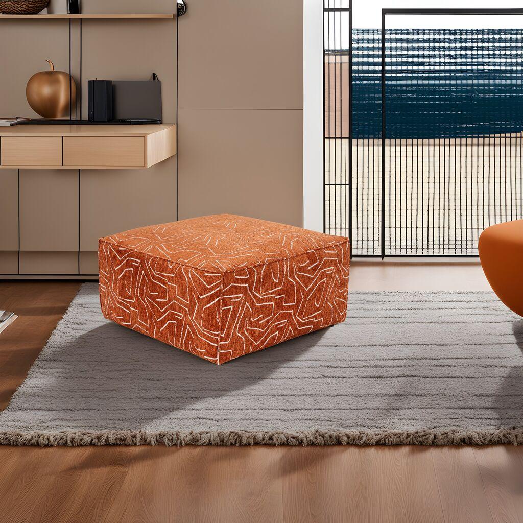 Столче за софа Atelier del 85x85x40cm, портокалово