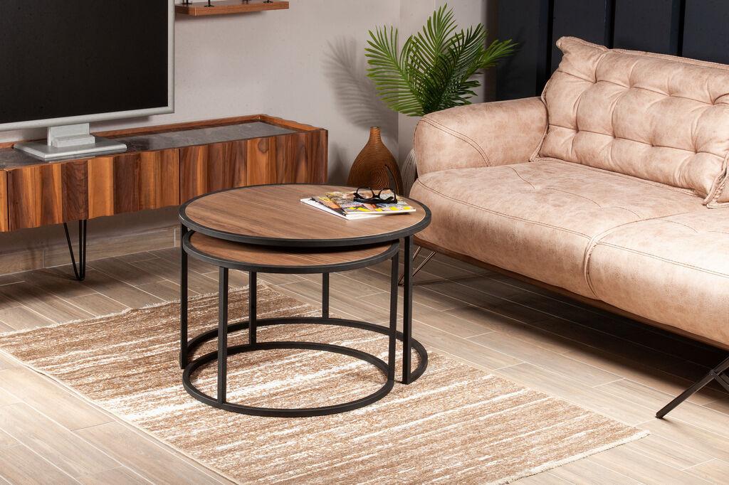 Hanah Home Комплет клуб маси, 2 парчиња Тамбур орев