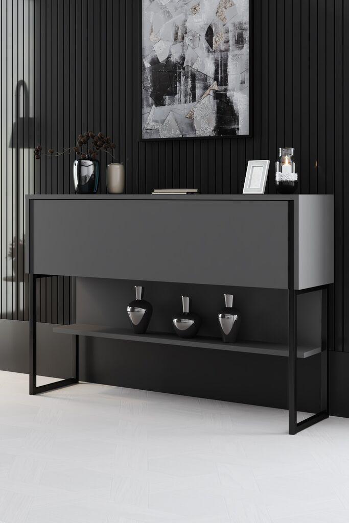 Хана Хоум Комода Лукс 120x80x30см Црна-Антрацит