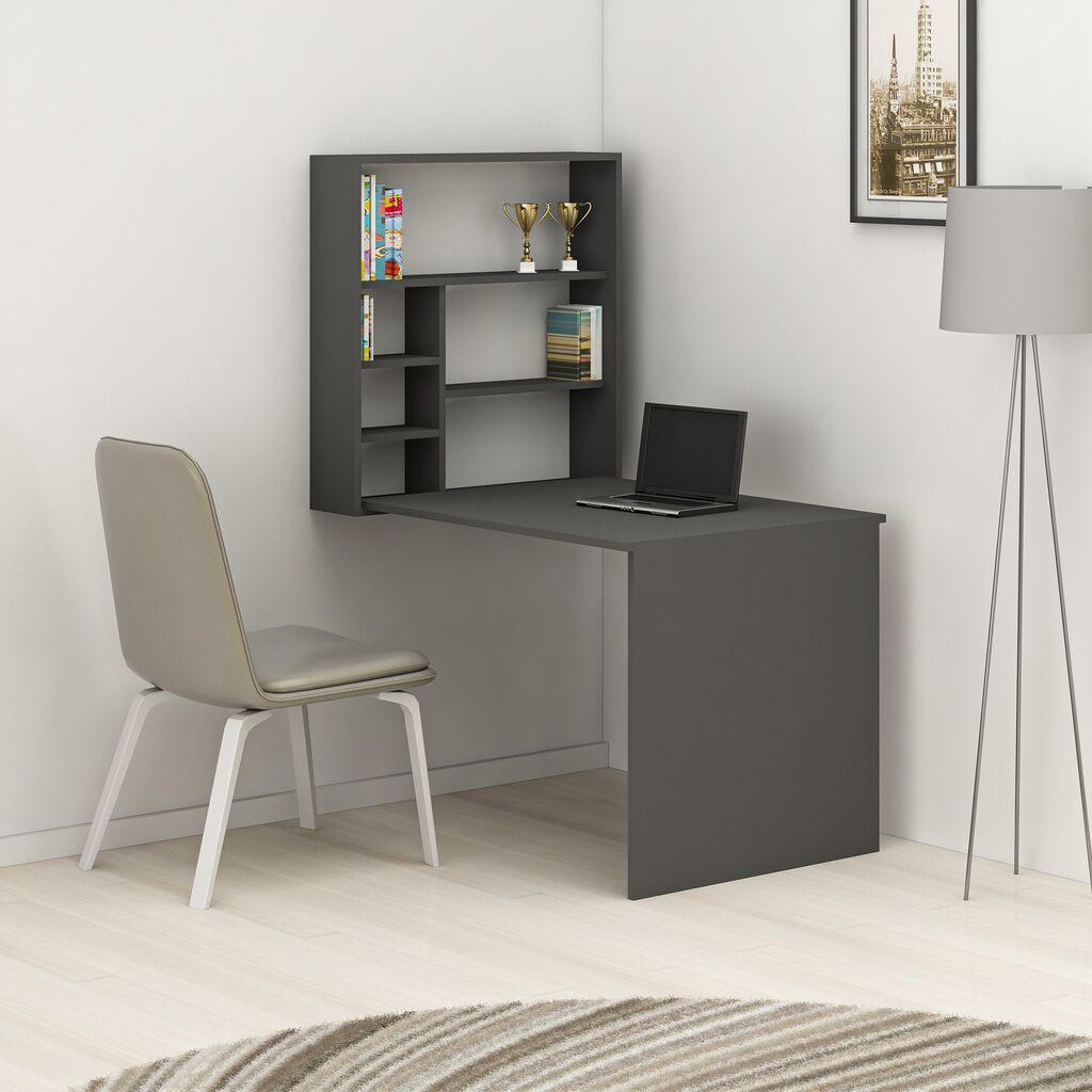 Работна маса Hanah Home 59x80,2x16 см Антрацит