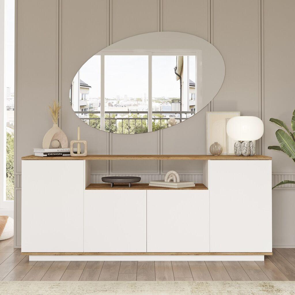 Комода Hanah Home FR15 AW, бело-кафеава