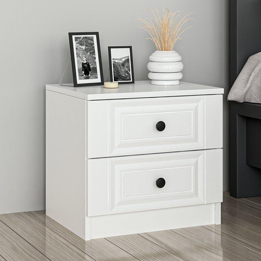 Ноќна масичка Hanah Home Kale 4923, 54x40x47 см, бела