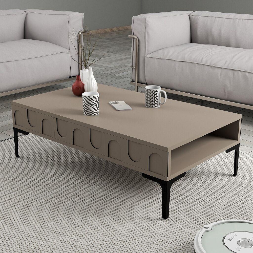 Маса Hanah Home Club Lyon 32 105x32,6x60 см Крем-црна