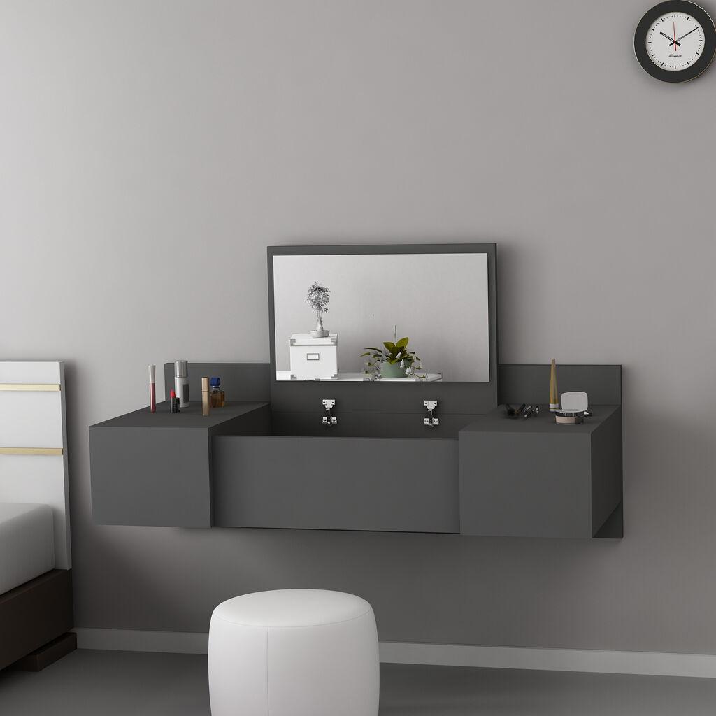 Маса за шминкање Hanah Home 100x33x39.1 см Антрацит