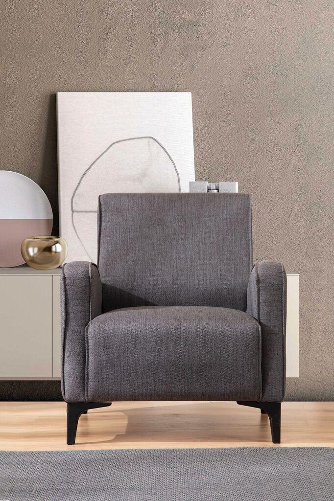 Фотелја Atelier del Sofa Petra 78x87x78cm Антрацит