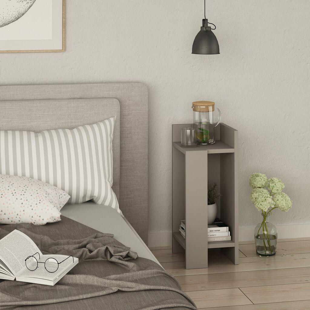 Hanah Home Elos Десна ноќна масичка, 25x60x27 см, Антрацит