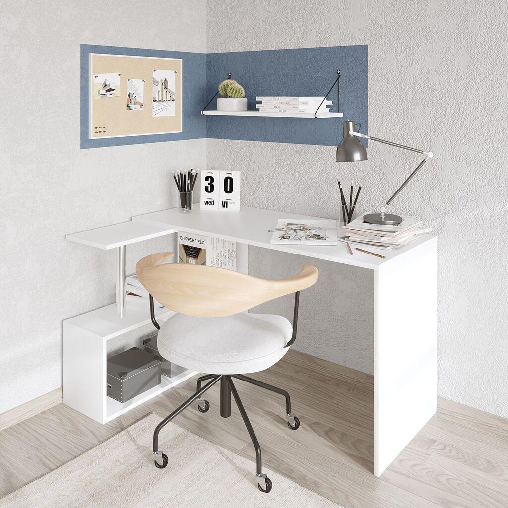 Бела маса Hanah Home Gelincik 130x74x109 см, бела