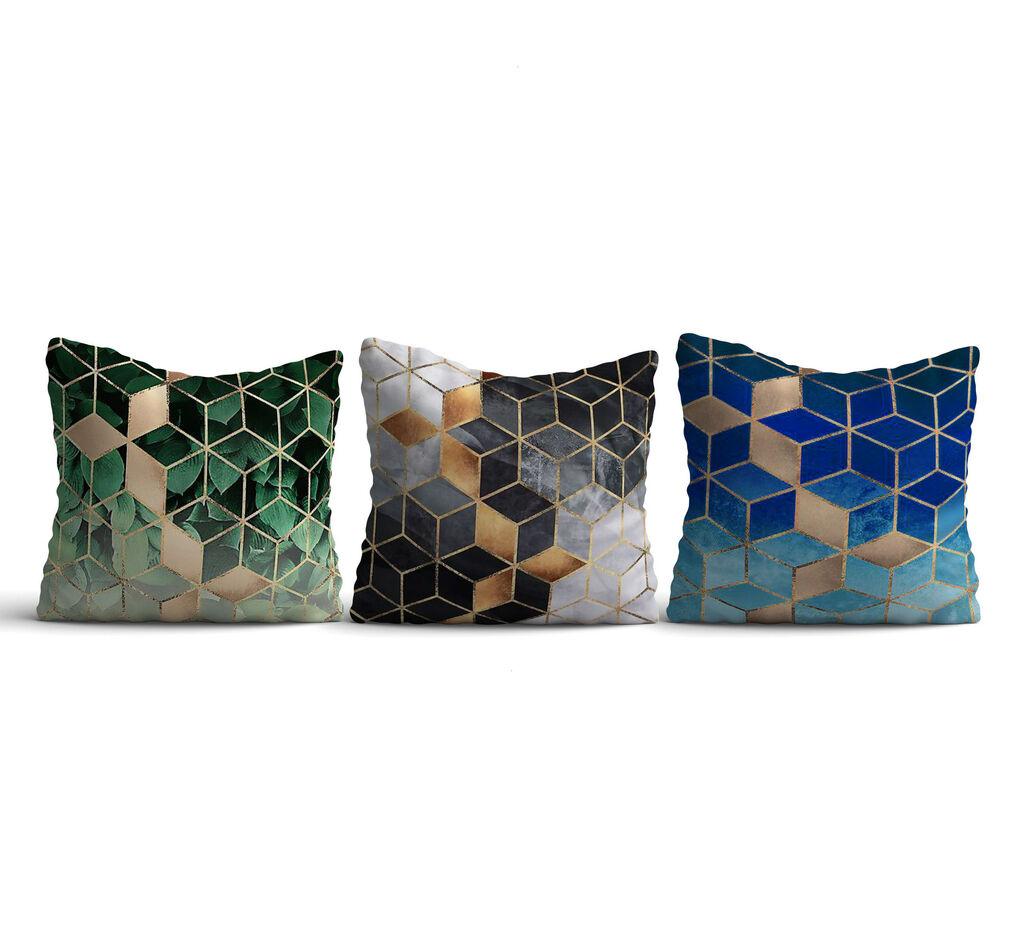 Комплет од 3 перници Aberto Design 43x43cm Шарени