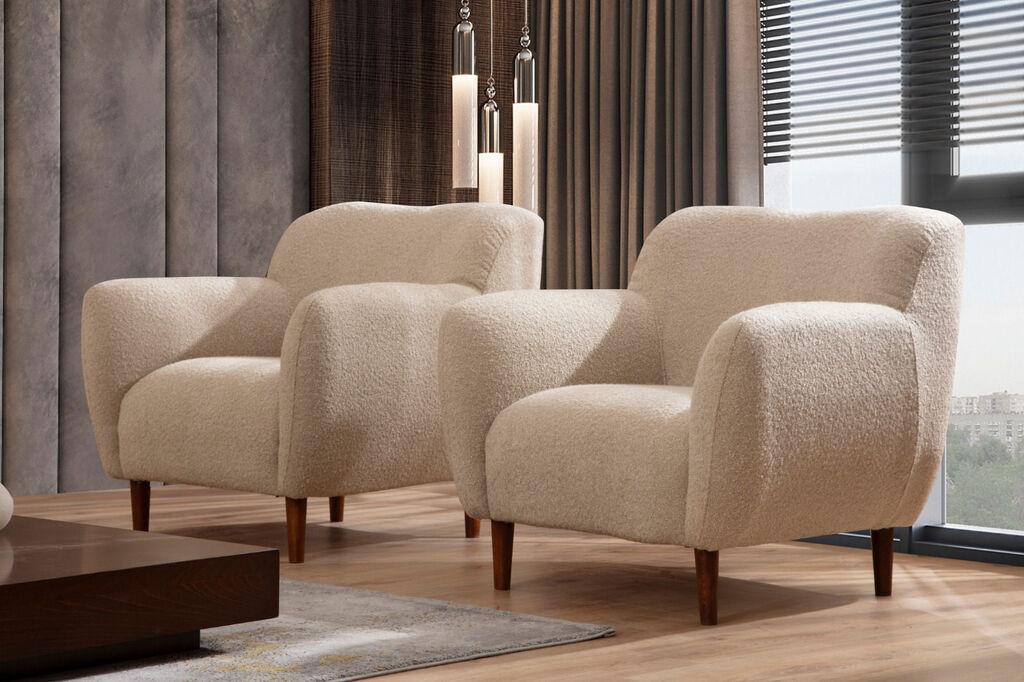 Atelier del Sofa Фотелја Napoli 95x86x96cm Капучино