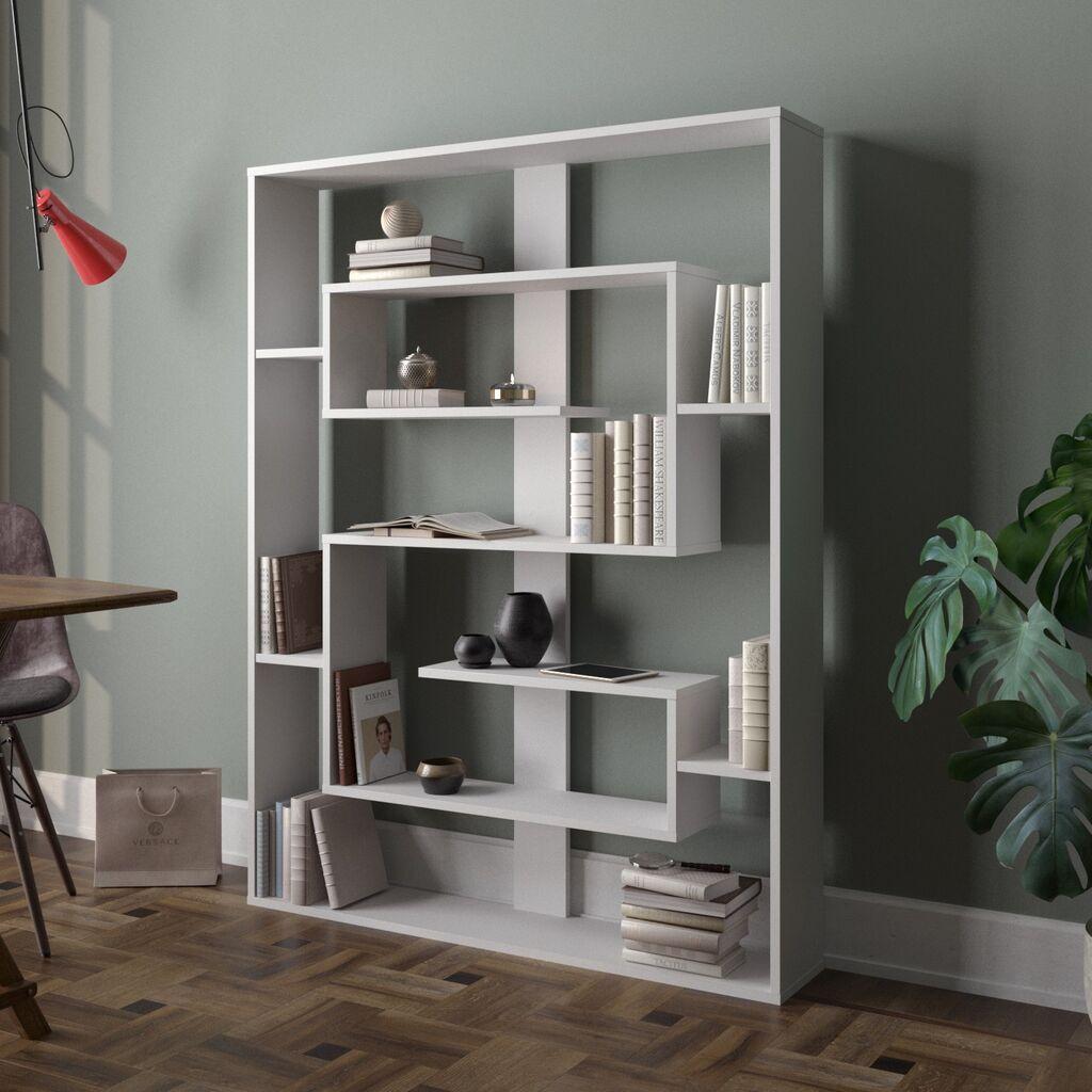 Бела полица за книги Hanah Home Esteban 120x156x22 см, бела