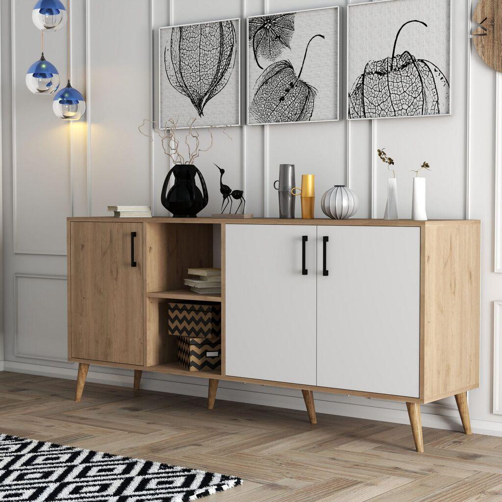Комода Hanah Home Exxen 180x80x45cm даб-бела