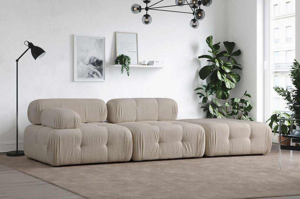 Atelier del Sofa L1 O1 1R Pouffe Doblo Софа, 3 седишта, крем