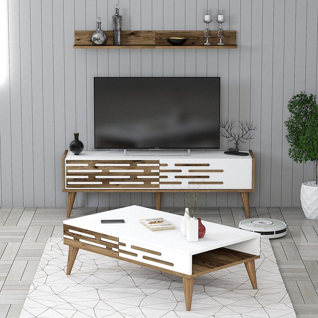 Комода и клуб маса Hanah Home Set од орев