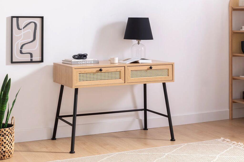 Биро Hanah Home 107x83x58cm беж боја