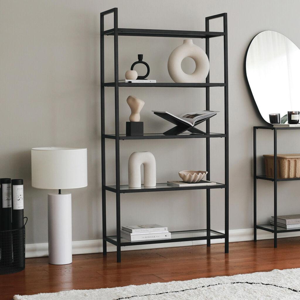 Полица за книги Hanah Home K100 80x165x30cm, црна