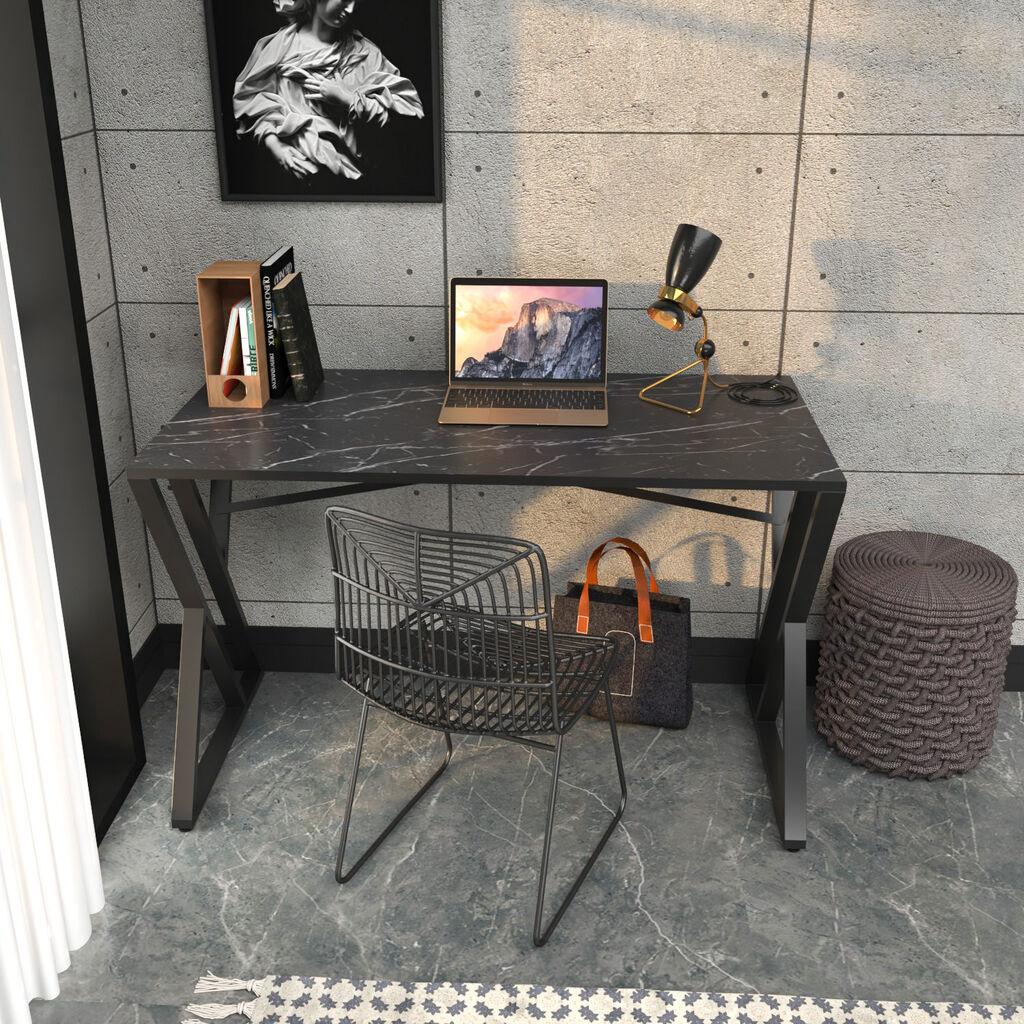 Работна маса Hanah Home 120x75x60 см, црна