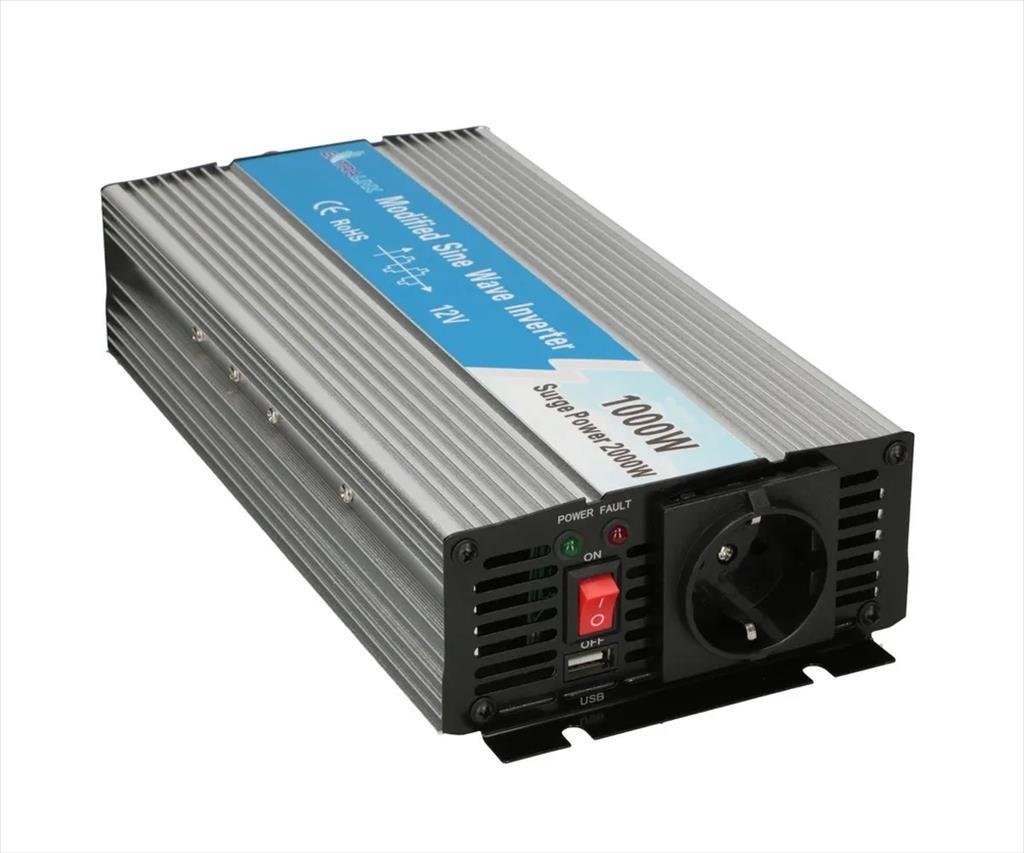 Extralink Конвертор За Во Кола OPIM-1000, 12V > 230V, 1000/2000, USB, EX.18136