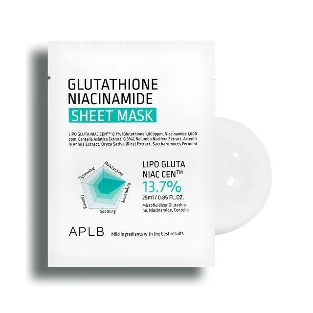 APLB Glutathione Niacinamide Sheet Маска за лице 25ml