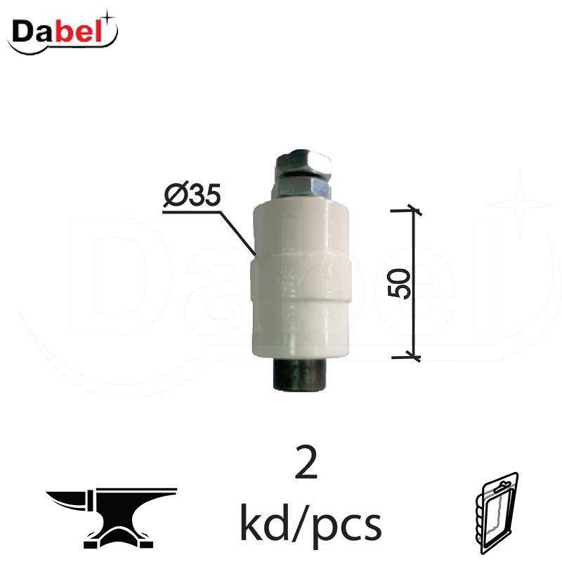 DABEL Водилник за лизгачка врата V1004 Бела 35x50мм 2 парчиња DP1