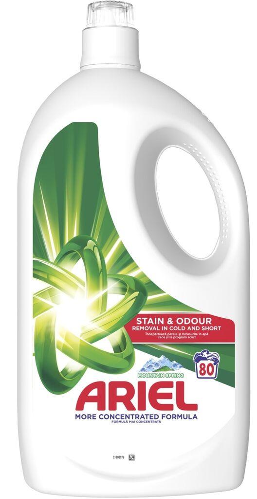 ARIEL Течен детергент Mountain Spring, 80 перења
