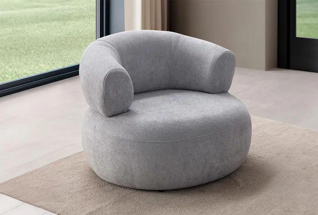 Фотелја Atelier del Sofa Roma, 100 x 85 x 90 см, темно сива