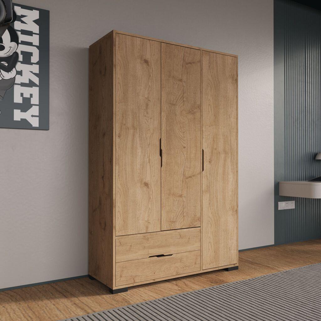 Гардеробер Hanah Home Royal, фиоки 120, 120 x 183 x 45 см, боја на даб