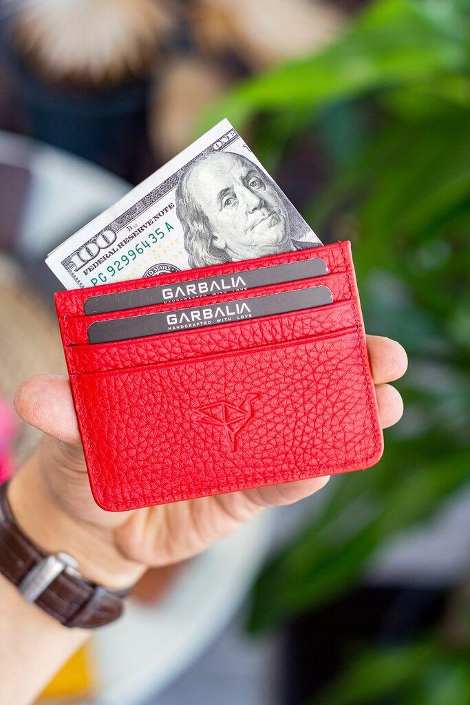 Паричник за картички „Багмор", црвена наметка,