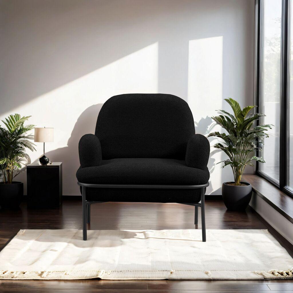 Фотелја Atelier del Sofa Aster, 85 x 80 x 53 см, црна