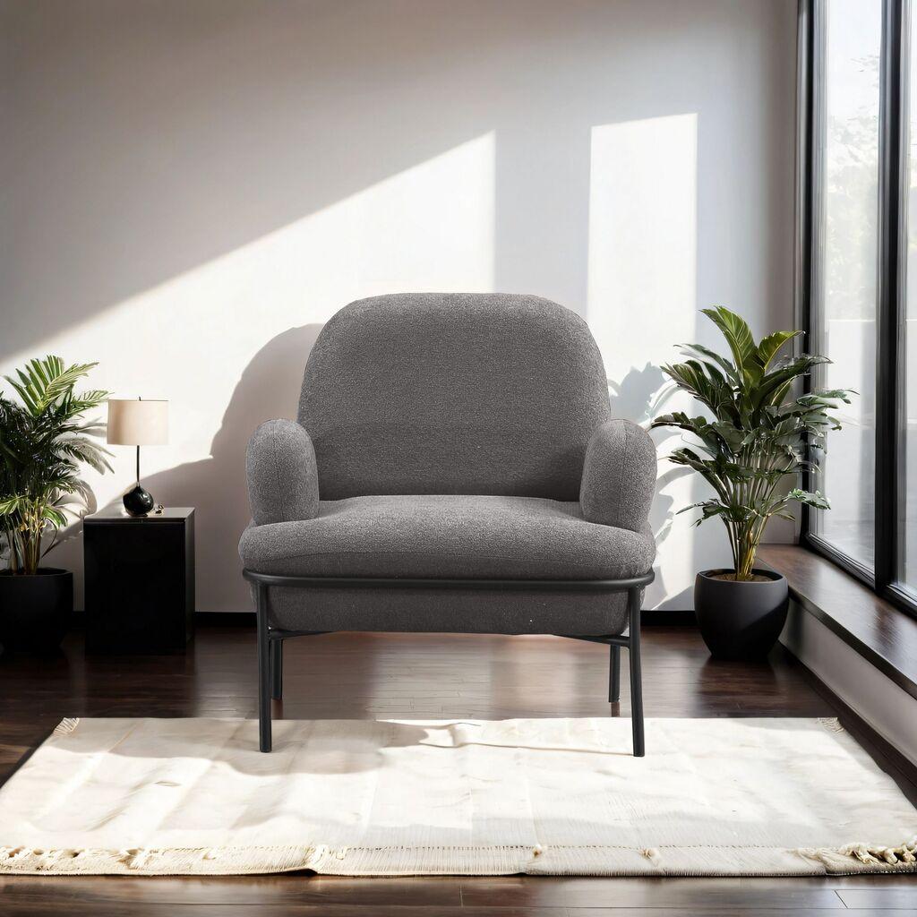 Фотелја Atelier del Sofa Aster, 85 x 80 x 53 см, сива