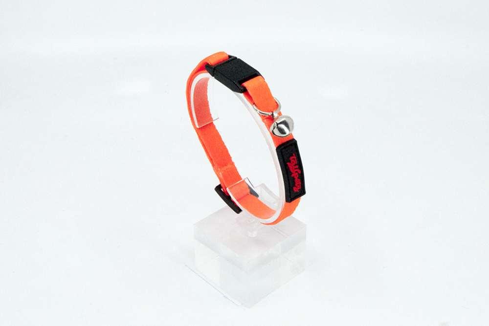 Огрлица за мачки „Шепи и мустаќи“, портокалова